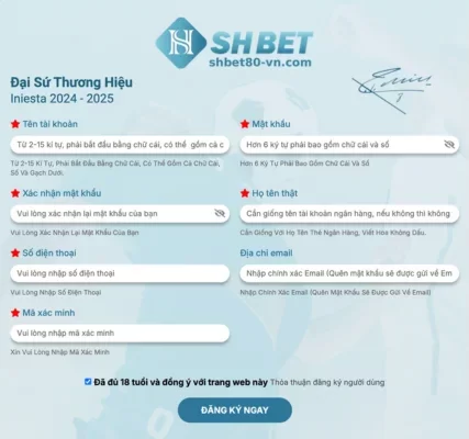 Đăng Ký Tài Khoản Tại SHBET80 – Bước Khởi Đầu Trải Nghiệm Đỉnh Cao